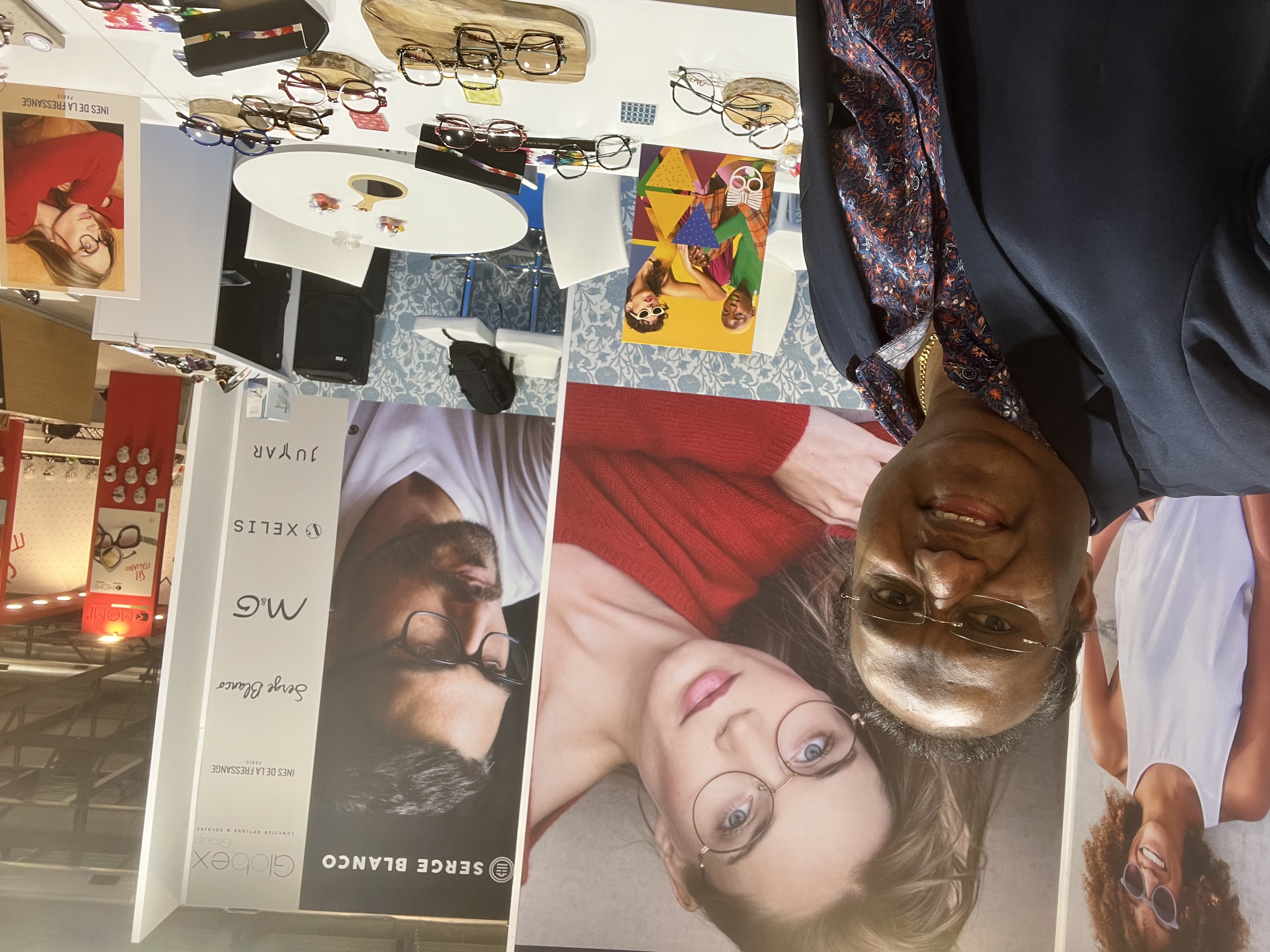 INBARAJ SAGAYA au salon optique – stand Serge Blanco, M&G, Xelis, Juyar